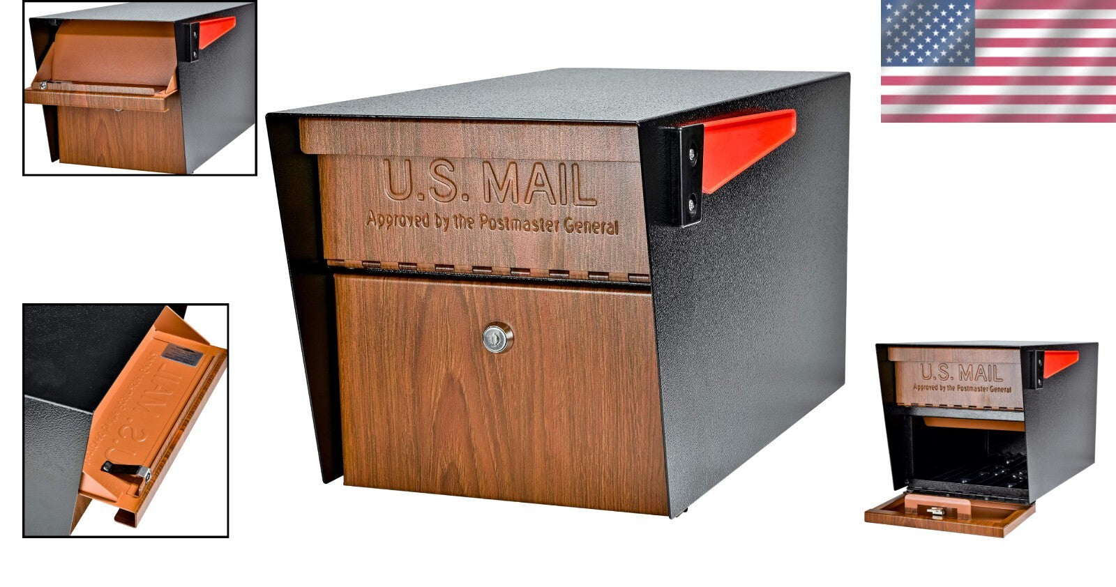 Elegant Locking Mailbox with Concealed Outgoing Clip & Vandal-Resistant Features