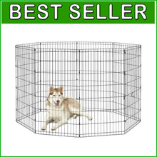 Load image into Gallery viewer, X-Large Metal Dog Exercise Pen - 24"W x 48"H Modular Panels for Versatility