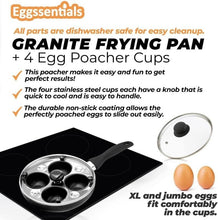Load image into Gallery viewer, Versatile Egg Maker: Nonstick Frying Pan and Poacher Set with 4 Cup Capacity
