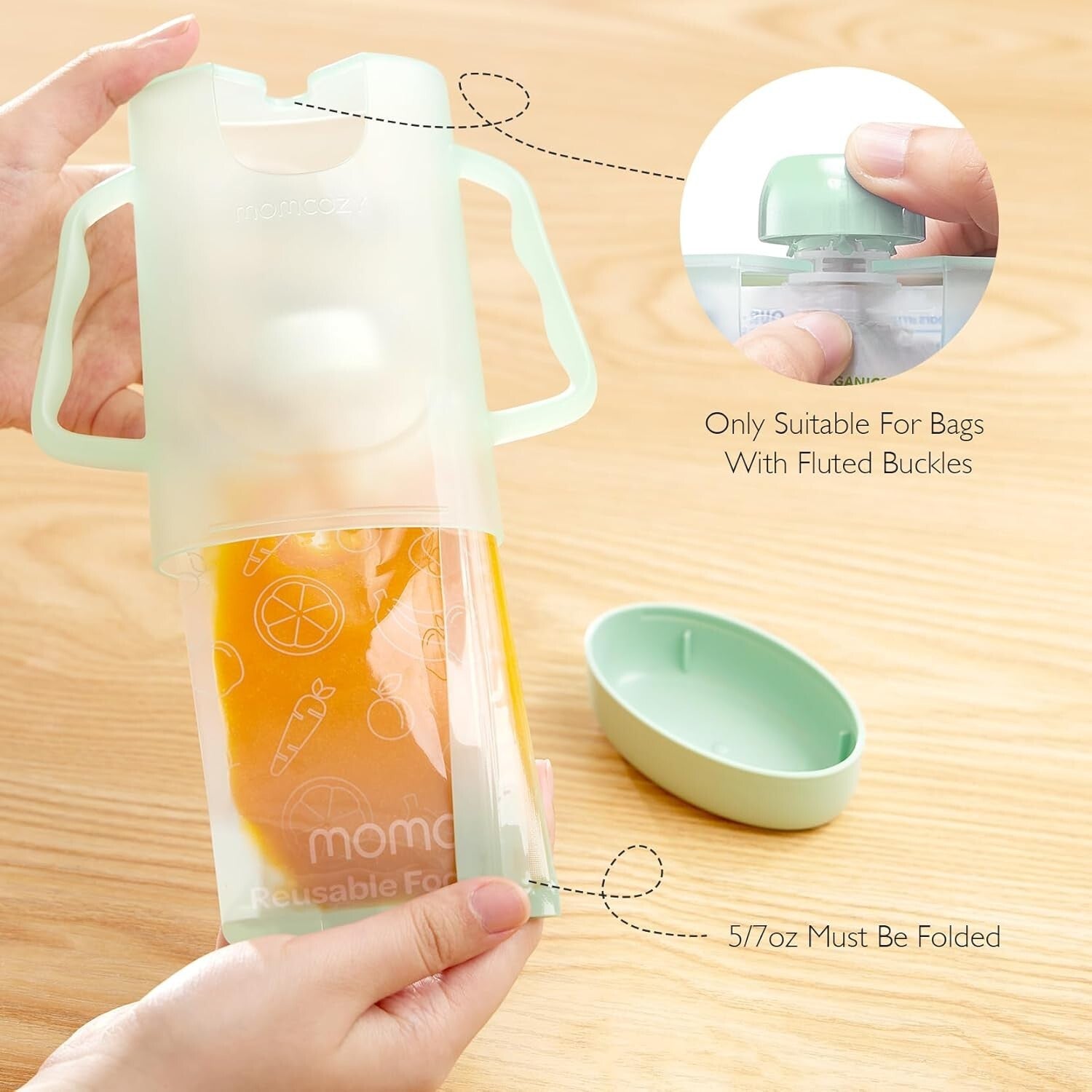Dishwasher Safe Squeeze Station & Reusable Pouches for Toddlers' Purees
