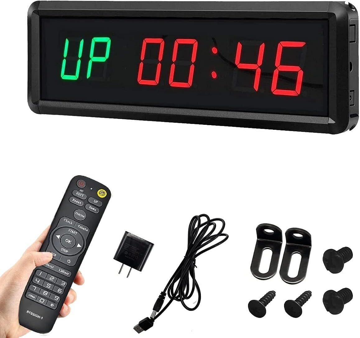 Customizable LED Workout Timer with Remote - Perfect for HIIT & Fitness Training