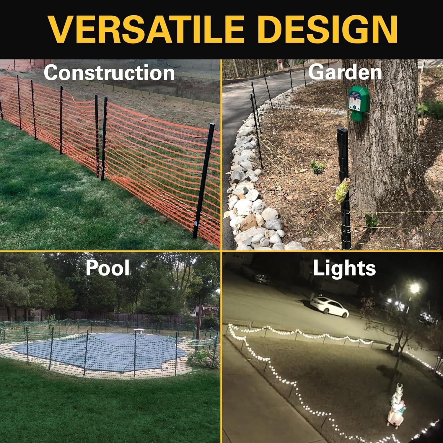 Lightweight & Durable 4-Inch Step-In Fence Post - Ideal for Electric Fencing