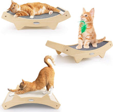 Load image into Gallery viewer, Stylish Indoor Cat Scratch Pad - Double-Sided with Wooden Frame 16.5x10.8 in