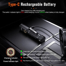 Load image into Gallery viewer, IP65 Waterproof 1800 Lumen Tactical Flashlight with Type-C Rechargeable Battery