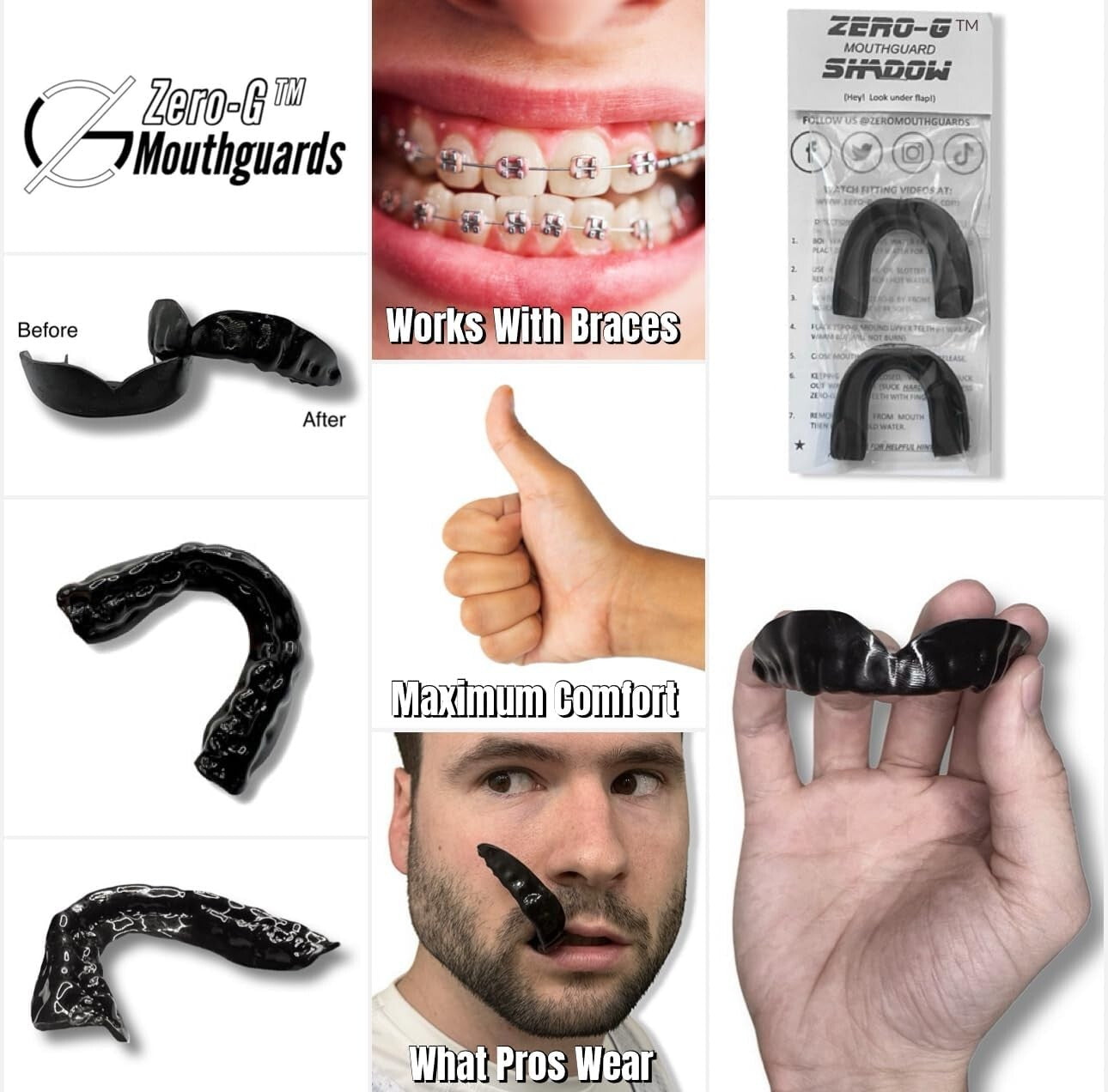 Revolutionary 2-Pack Sports Mouthguard - Dental Grade, Lightweight Comfort