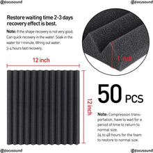 Load image into Gallery viewer, Sound Proof Foam Panels - 50 Pack for Home Studios with Double-Sided Adhesives