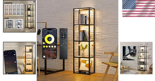 Children's Fantasy Pro LED Display Shelf with 4 Glass Shelves and Smart Lighting