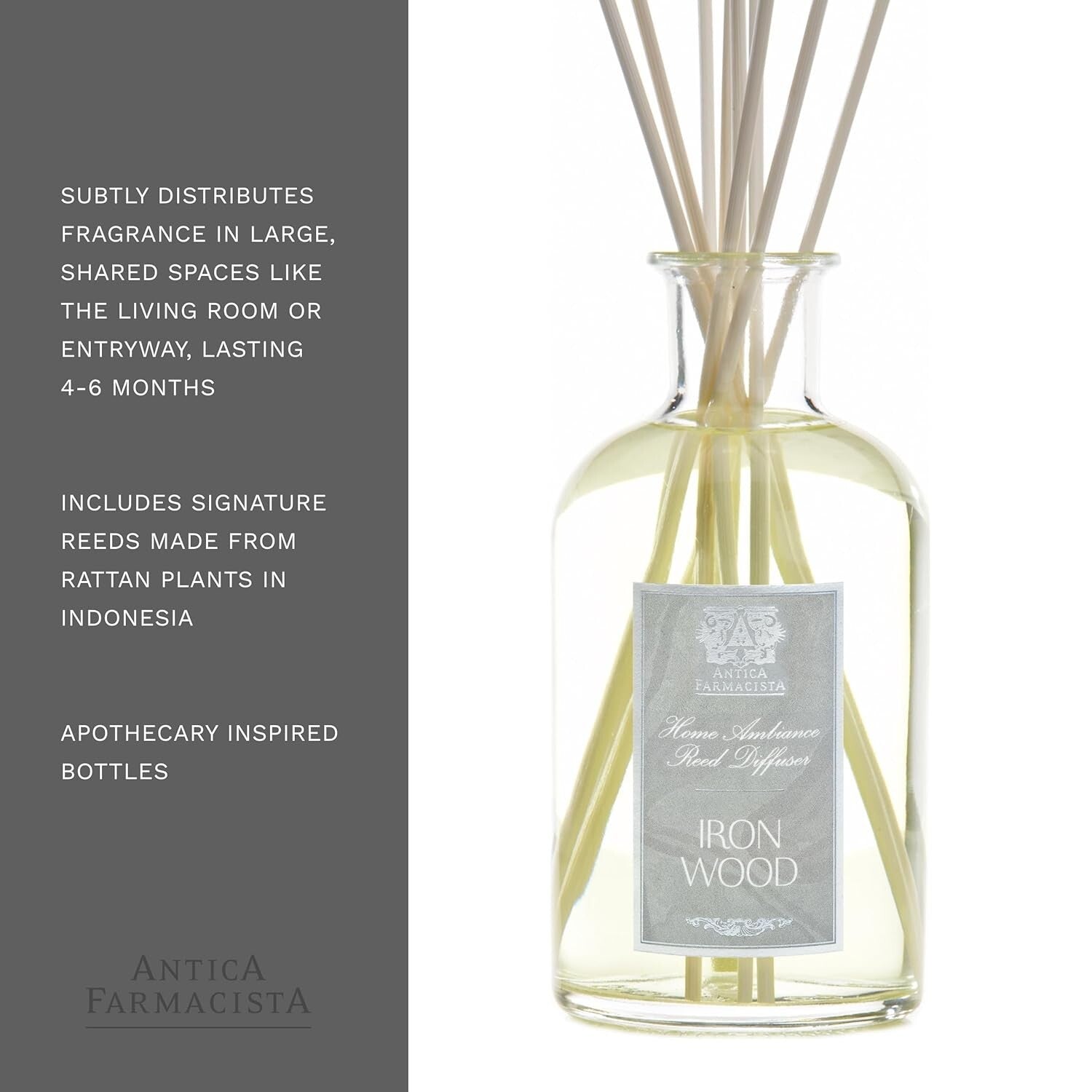 Antica Farmacista Ironwood 17 fl oz Diffuser - Eco-Friendly Aroma Enhancer