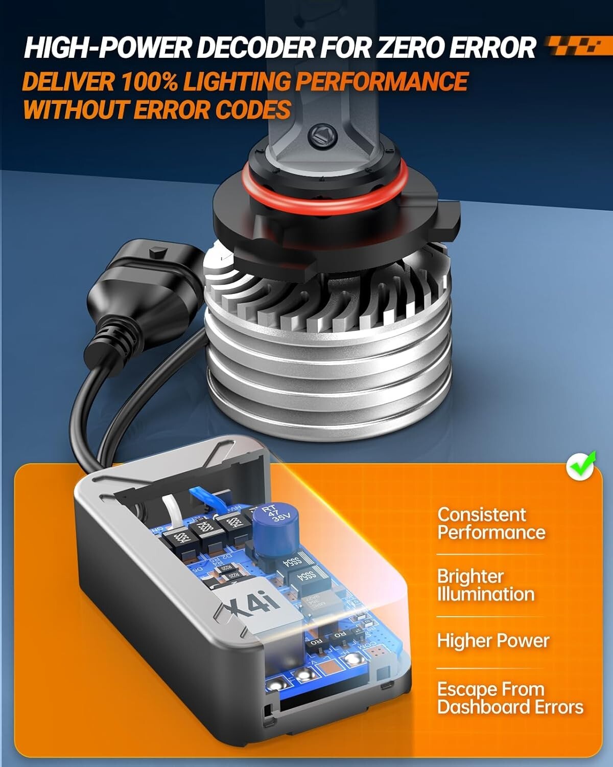 6500K H11 9005 Fog Light Bulb Combo - Long Lifespan, Easy Installation - 4 Pack