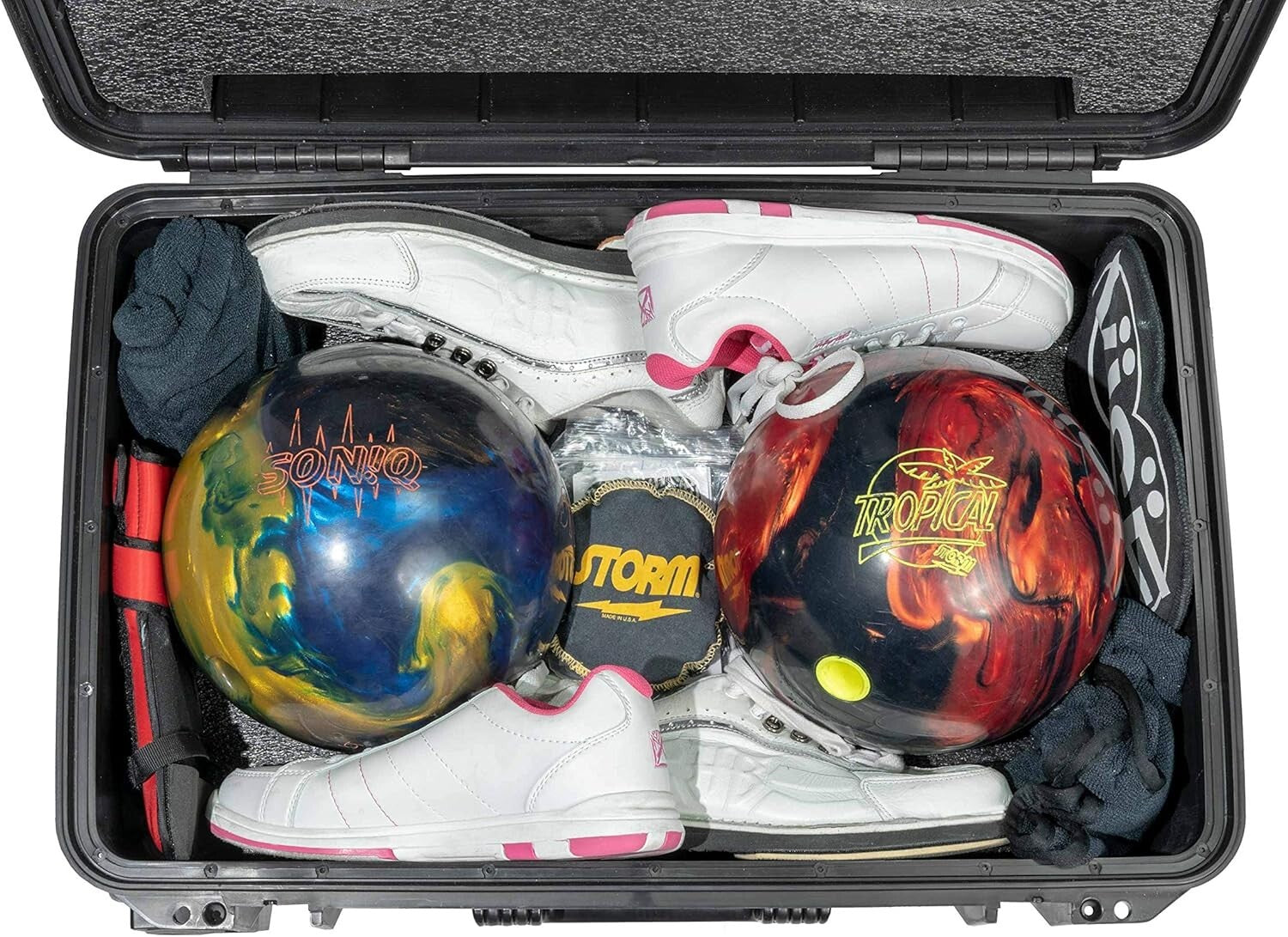 Wheeled Travel Bowling Ball Case with Custom Foam Insert for Maximum Protection