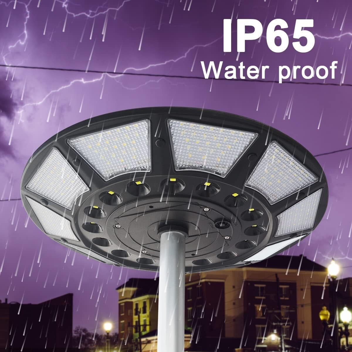 Easy Install Solar Flag Pole Light - 4200 Lumens, Waterproof, Auto On/Off