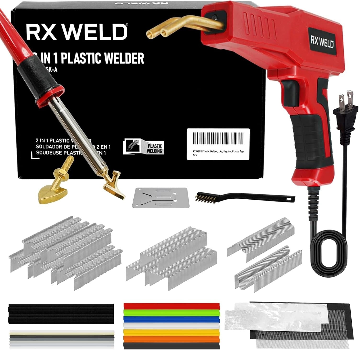 800°F Adjustable Plastic Welder Set for Cars, Kayaks, and Toys - Fast Repairs