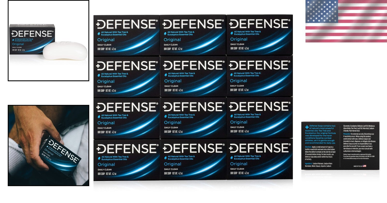 12-Pack Natural Tea Tree & Eucalyptus Soap for Healthy Skin | Active Men