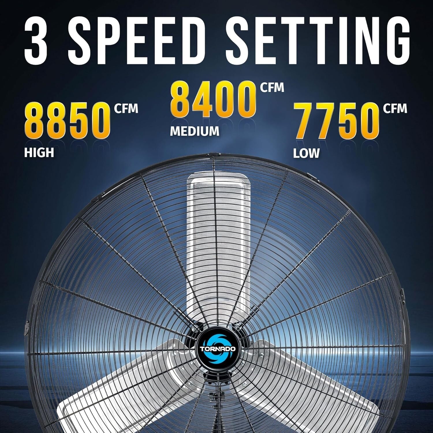 Durable Non-Oscillating Metal Fan - 30'' Height for Commercial Use, Low Noise