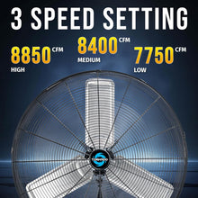 Load image into Gallery viewer, Durable Non-Oscillating Metal Fan - 30'' Height for Commercial Use, Low Noise