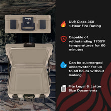 Load image into Gallery viewer, Impact-Rated SureSeal Fireproof Chest - 48 Hour Water Resistance, Key Lock