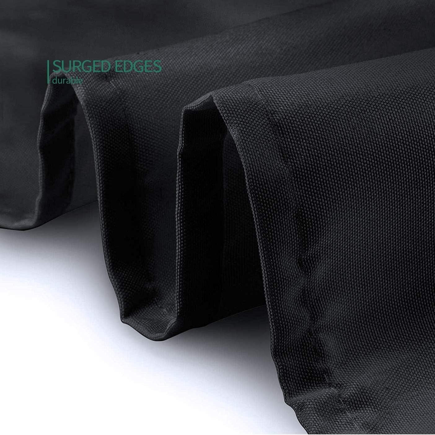 Elegant 120-Inch Black Round Tablecloth 10 Pack - Stain Resistant & Durable