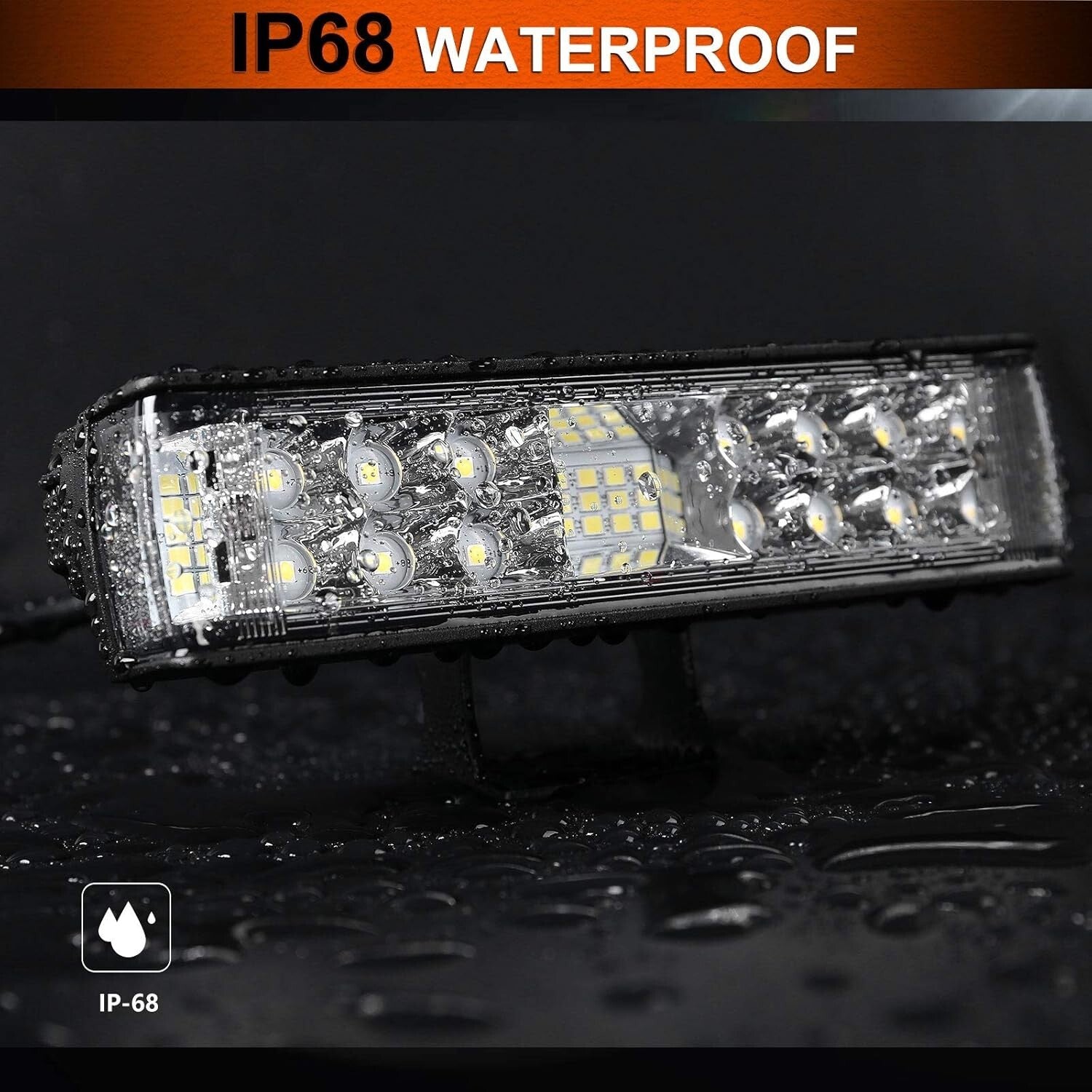 7-Inch LED Light Bar - 5500LM Waterproof Spotlights for Off-Road Adventures