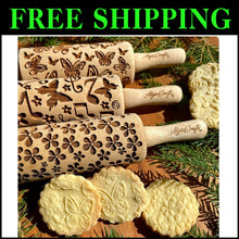 Load image into Gallery viewer, SUMMER 3 Kid Rolling Pin Set - Engraved Mini Baking Tools for Creativity