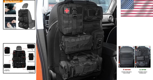 Durable Universal Front Seat Back Molle Storage Bag - Perfect for All Vehicles