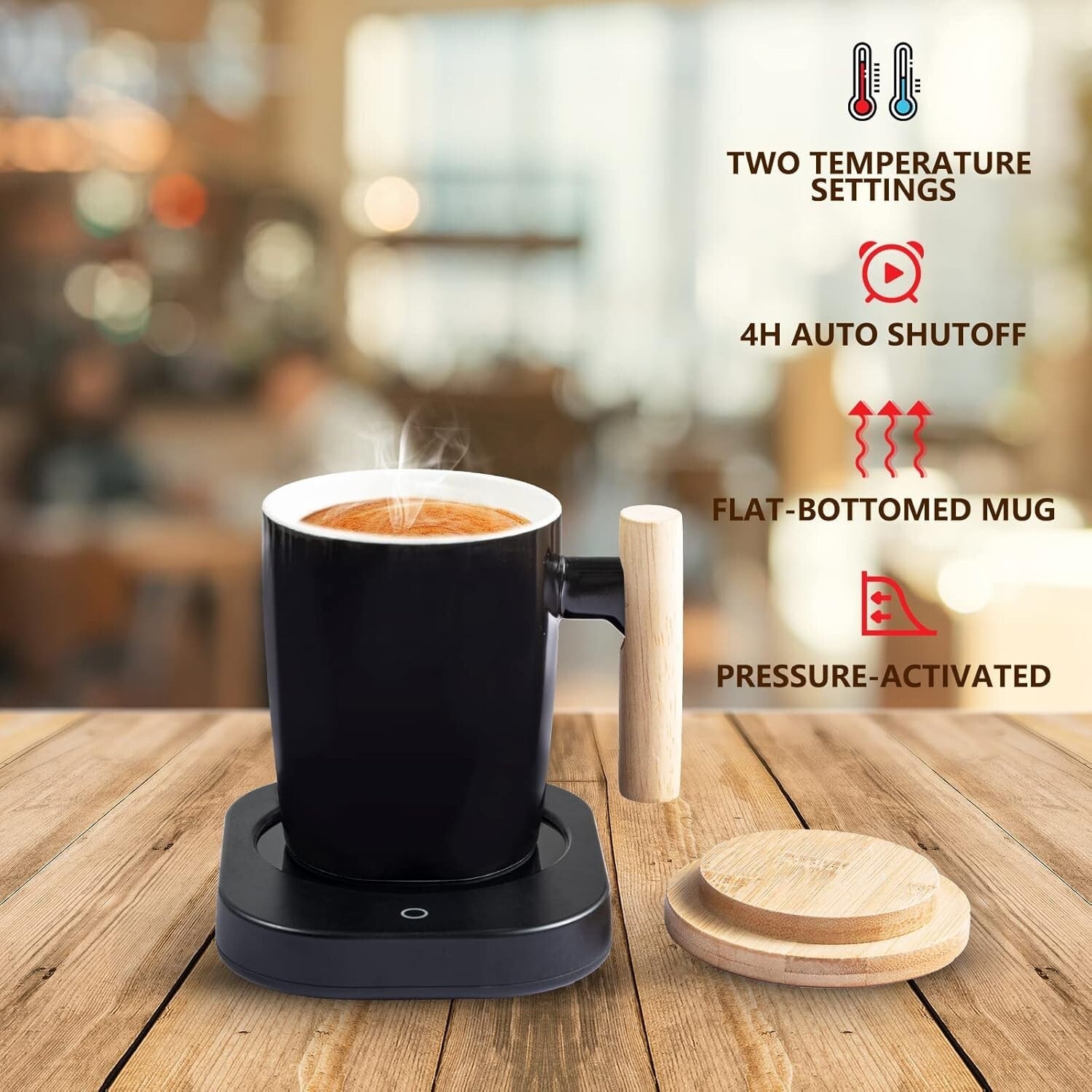 Dual Temperature Coffee Mug Warmer & Set - Perfect Gift for Beverage Lovers
