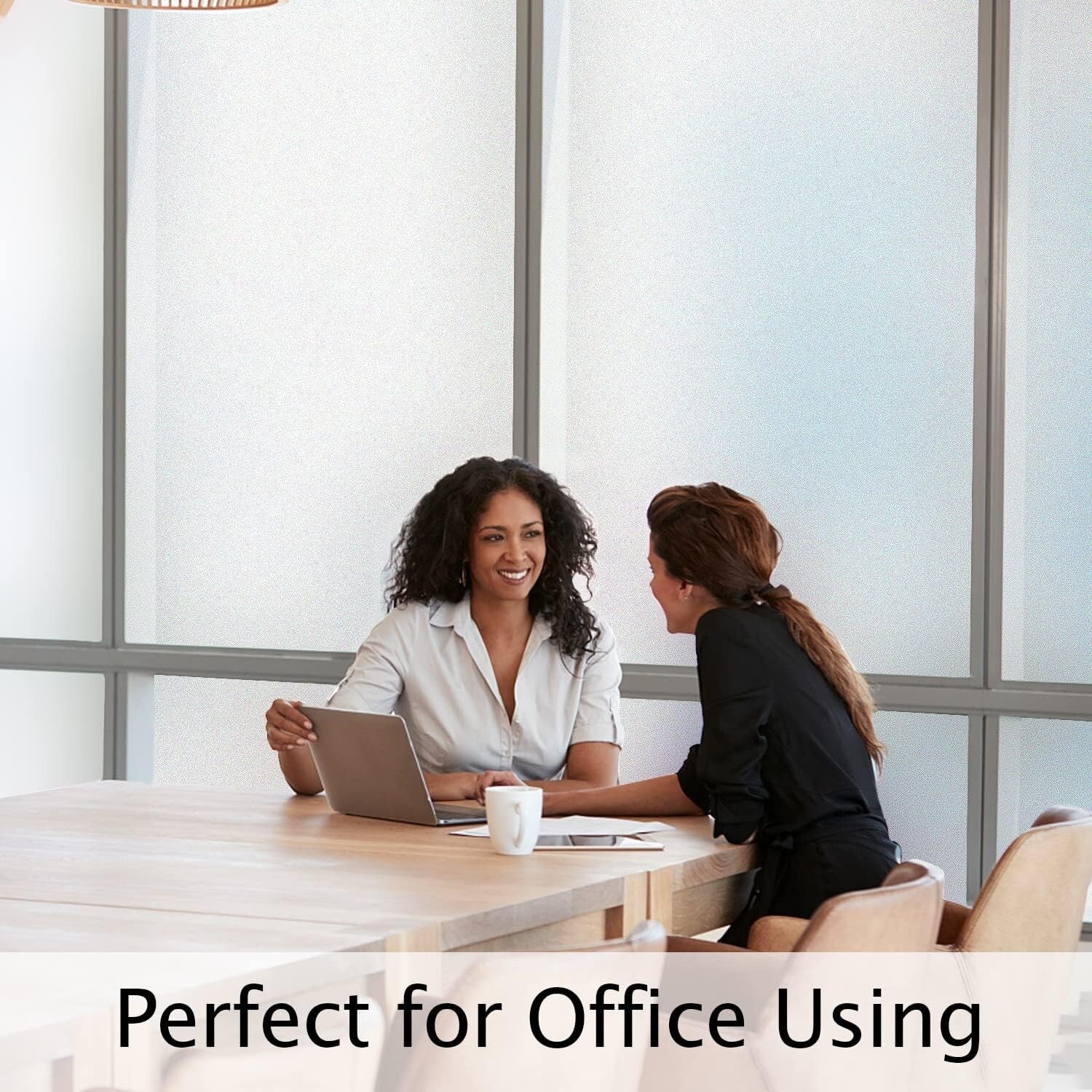 Reusable Static Cling Frosted Window Film - 35.4 x 32.8 Feet for Privacy