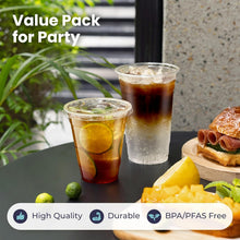 Load image into Gallery viewer, Ultimate 100-Pack Clear Iced Coffee Cups with Tight Seal Lids - Great for Events