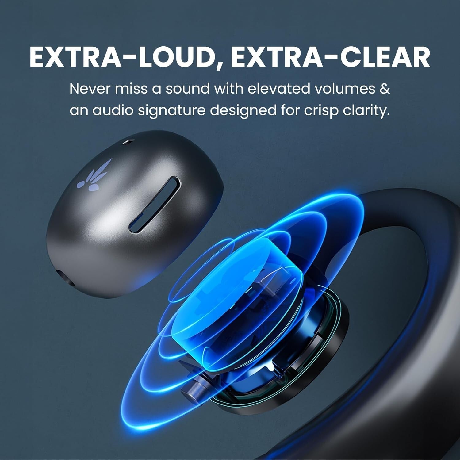 Crisp & Clear Pebble Bluetooth Earbuds with Open-Ear Fit for Active Lifestyles