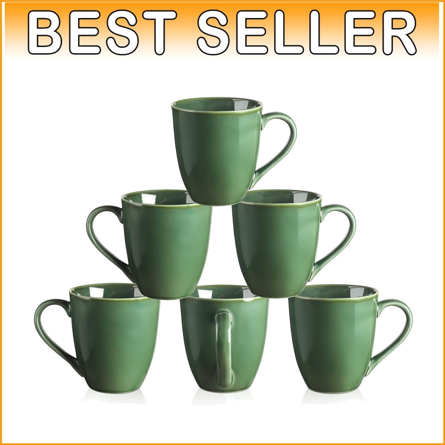 Chic 12 oz Stackable Coffee Mugs - Dishwasher & Microwave Safe, Unique Glaze