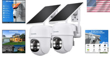 Load image into Gallery viewer, Solar/Battery Powered 2K Cameras with Color Night Vision &amp; AI Detection - 2-Pack