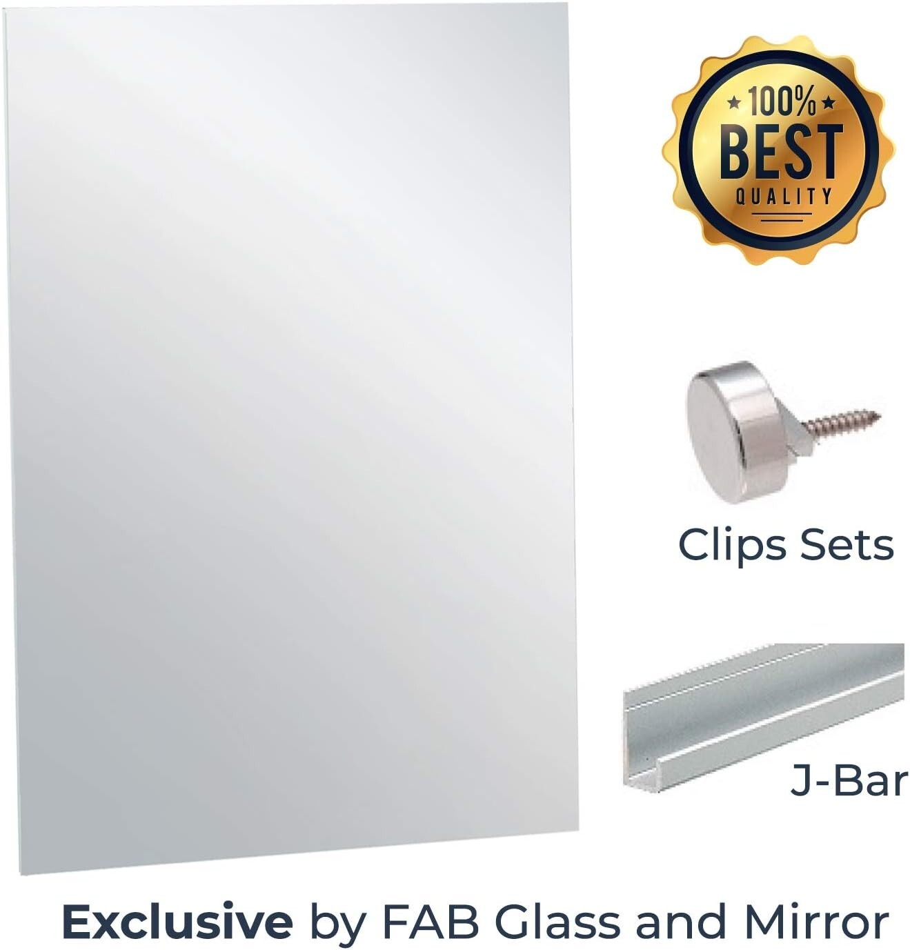 Clear Large Wall Mirror 36x60 for Home Gym & Yoga - Lightweight and Durable