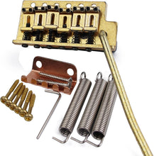 Load image into Gallery viewer, 6-String Tremolo Bridge with Vintage Steel Saddles and Zinc Block - Easy Install