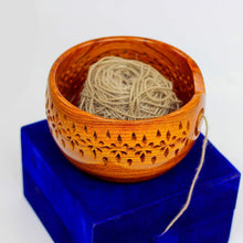 Load image into Gallery viewer, Large Round Yarn Storage Bowl in Solid Rosewood – Ideal for Knitting &amp; Crochet