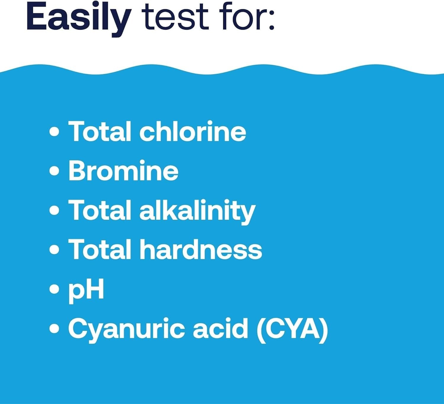 Portable Pool Chemical Tester - 6-Way Test Kit with 100 Test Strips Included