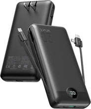 Load image into Gallery viewer, 20000mAh Fast Charging Power Bank with Built-In Wall Plug &amp; LED Display