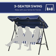 Load image into Gallery viewer, Premium 3-Seat Outdoor Swing Chair - Cushioned &amp; Weather-Resistant with Canopy