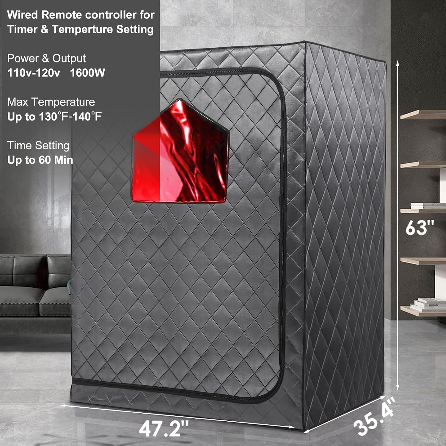 Detachable Infrared Sauna for Couples - Quick Heating & Comfort Chairs Included