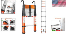 Load image into Gallery viewer, Portable 12.5 FT Aluminum Ladder with Safety Features - Perfect for Home and DIY
