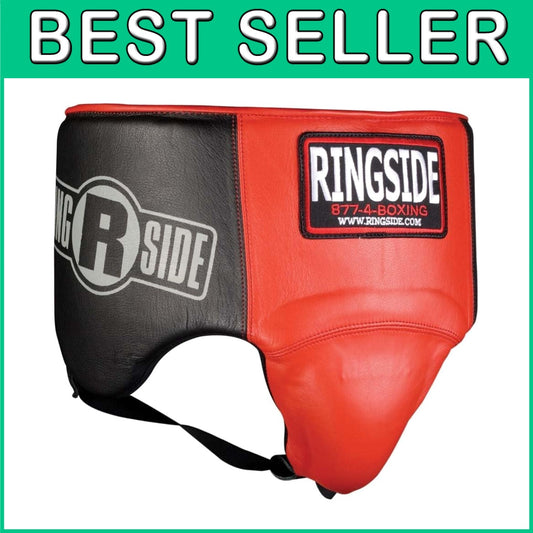 Adjustable Black Boxing Groin Protector - Lightweight With Hook and Loop Closure
