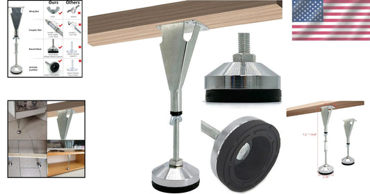 Durable 600 lbs Weight Capacity Adjustable Support Legs for Bed Frame - 6 Pack