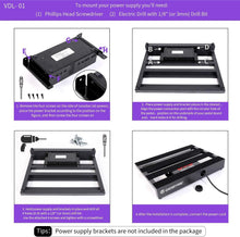 Load image into Gallery viewer, Aluminum Guitar Pedal Board 27.5''x12.5'' for Musicians - Ergonomic and Portable