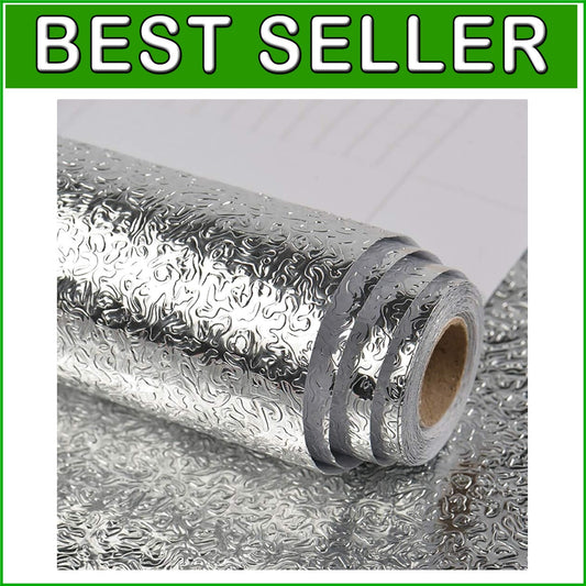 15.7'' x 708'' Heat Resistant Aluminum Foil Contact Paper for Kitchen Decor