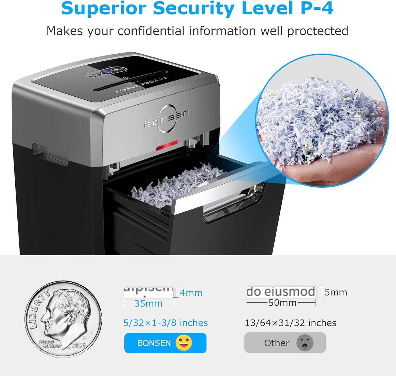 Efficient Office Heavy Duty Paper Shredder - 24 Sheets, Quiet, 9-Gallon Capacity