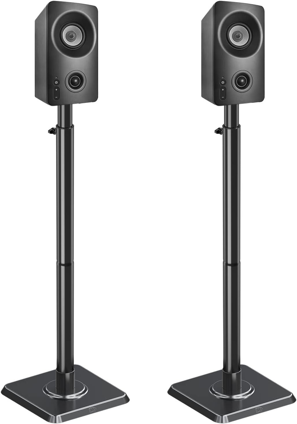 Durable Adjustable Speaker Stands Pair with Cable Management - Fits Most Brands