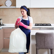 Load image into Gallery viewer, Bulk 500 Count 13 Gallon White Trash Bags - Tear-Resistant Drawstring Liners