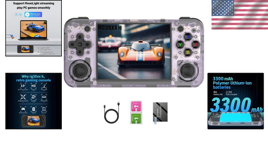 Anbernic Retro Gaming Console with 64G TF - 3.5" HD, Fast Charging, Vibration