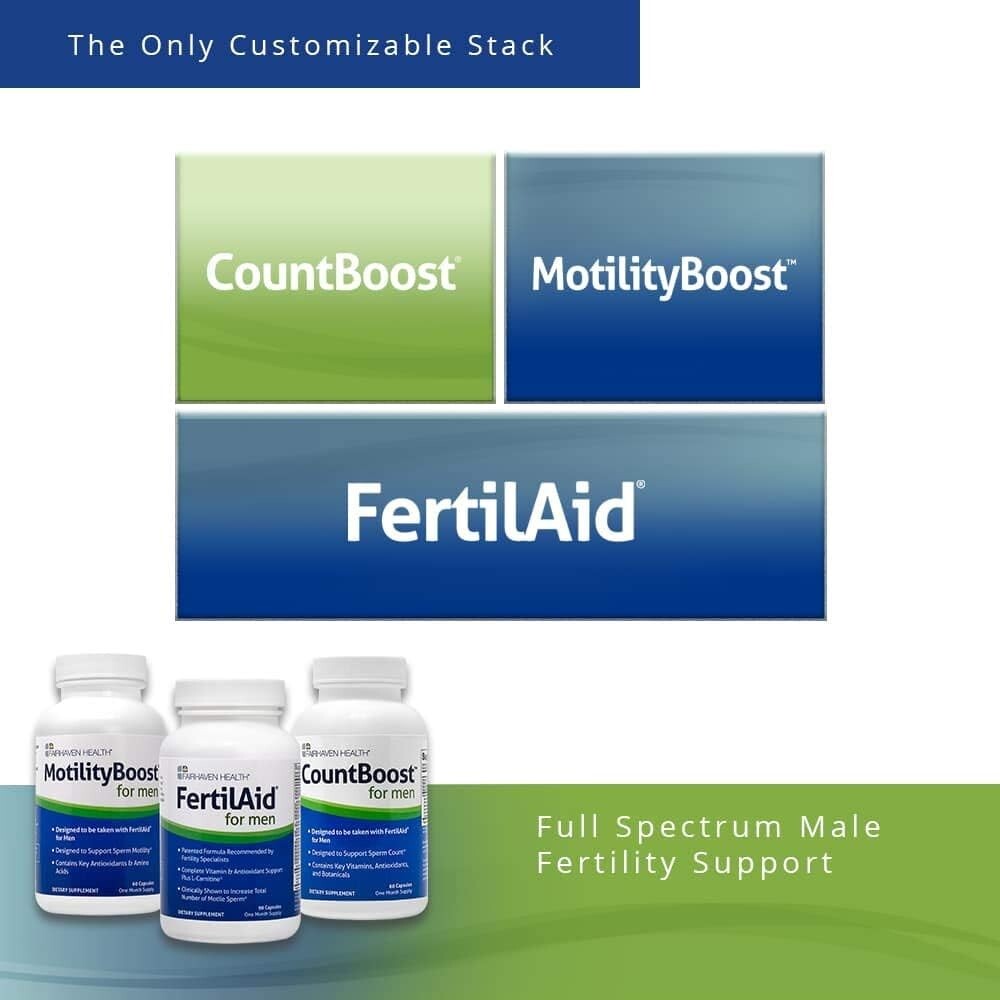 Vegan Male Fertility Multivitamins - 2 Bottles of FertilAid for Optimal Health