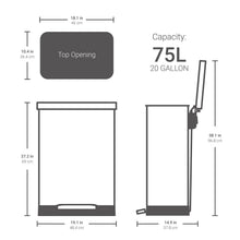 Load image into Gallery viewer, Heavy Duty 75L Commercial Kitchen Trash Can with Fingerprint-Resistant Finish