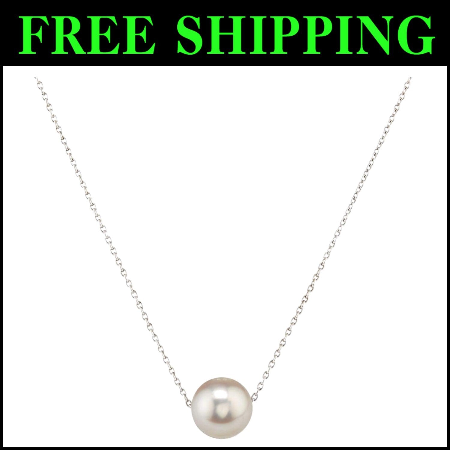 Luxury Sterling Silver 17-Inch Pearl Pendant Necklace for Women - Timeless Gift
