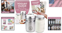 Load image into Gallery viewer, Compact Stainless Steel Yogurt Maker with 1 Quart Glass Jar &amp; Recipe Book